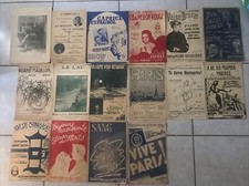 Lot De 20 Partitions De Musique Anciennes Divers Styles