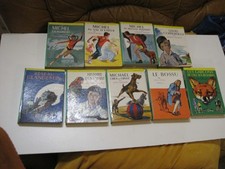 9 LIVRES BIBLIOTHEQUE VERTE VINTAGE