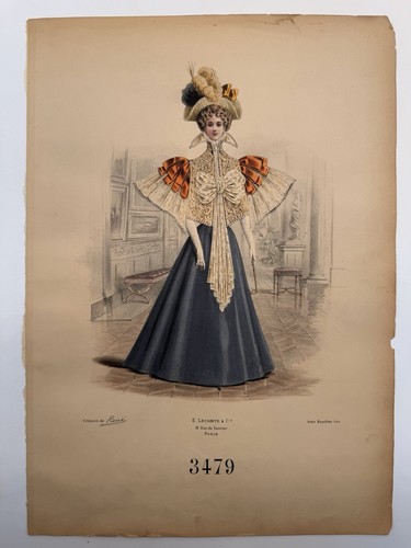Gravure mode 1890 maison - 1890,