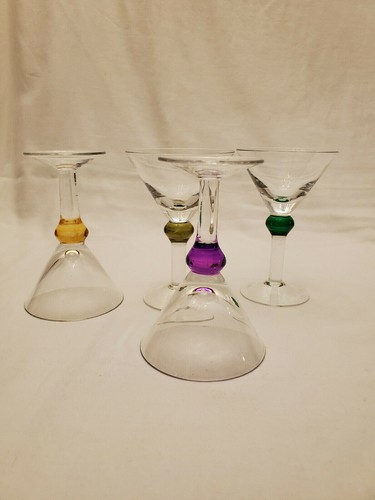 Martini drinking glasses with