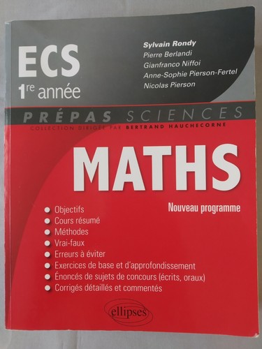 Maths ecs 1ère année - maths,