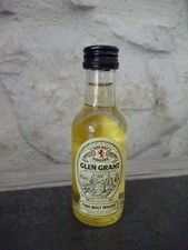 Mignonnette bouteille Glen grant pure malt whisky highland 5cl non ouvert pleine
