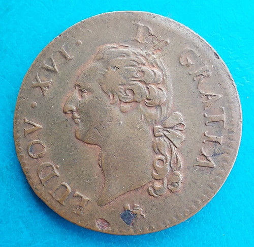 Louis xvi sol 1791 paris - .,
