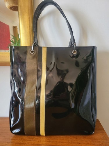 Sac longchamp cuir vernis - cuir,