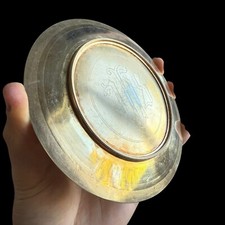 Ancienne Patène De Calice En Argent Massif & Vermeil & XIX Eme Siècle & IHS