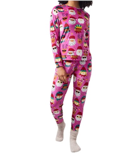 Christmas pink multi faces - christmas,