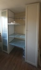 Grande armoire étagères 1 porte vitrée