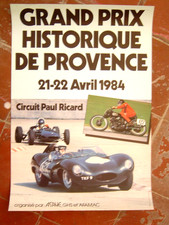 AFFICHE AUTOMOBILE ancienne 1984 : GRAND PRIX DE PROVENCE / CIRCUIT PAUL RICARD