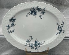PLAT OVALE PORCELAINE DE LIMOGES BERNARDAUD SAINT SAENS L 39 cm FAUSSE VANNERIE