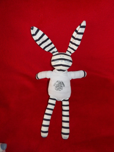 Doudou peluche lapin blanc - peluche,