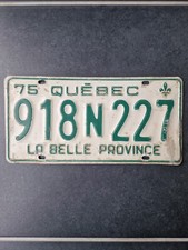 Plaque D'immatriculation Canadienne Québec