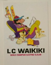 carte postale publicitaire LC WAIKIKI World champion Sleeping  Slalom