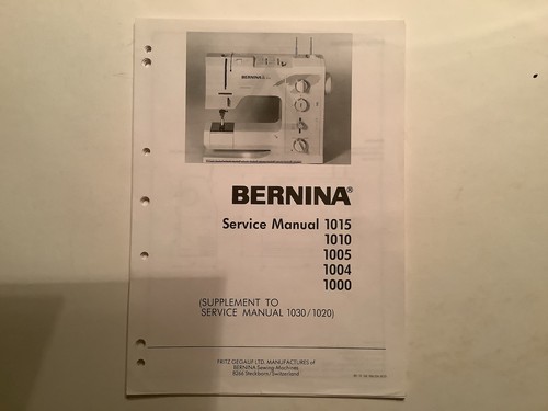 Bernina service manual 1015 - bernina,