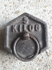 ANCIEN POIDS DE 5 KG NOMBREUX POINCONS DE CONTROLE