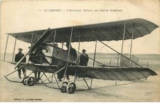 AVION  LE CROTOY ( somme ) l'aviateur ALLARD sur biplan  CAUDRON