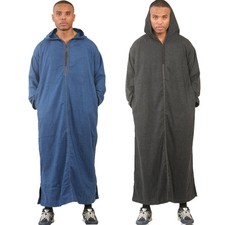 Thobe À Capuche Pour Homme Djellaba Vêtements Islamiques Jubba Eid Ramadan Arabe