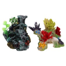  2 Pcs Décor D'aménagement Paysager Fond De Décoration D'aquarium