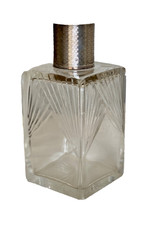 Grand FLACON à PARFUM Art Déco Cristal et Argent Massif