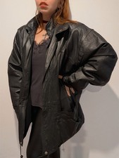 Veste 3/4 homme en cuir noir