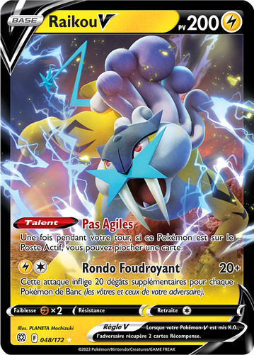 Carte pokémon raikou - pokémon, raikou-v