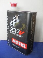 BIDON ANCIEN HUILE MOTO   "  MOTUL  MOTOR SPORT  300V  COMPÉTITION  " ANNÉES 80