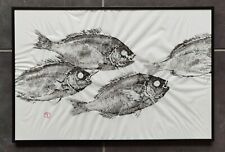 Estampe originale d'un banc de