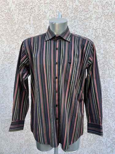 Chemise marron rayée homme - marron,