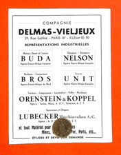 PARIS / COMPAGNIE DELMAS - VIELJEUX / PETITE PUBLICITÉ 1953