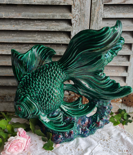 Ancien gros poisson ceramique - gros,