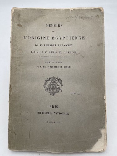 Mémoire sur origine - sur, l'origine