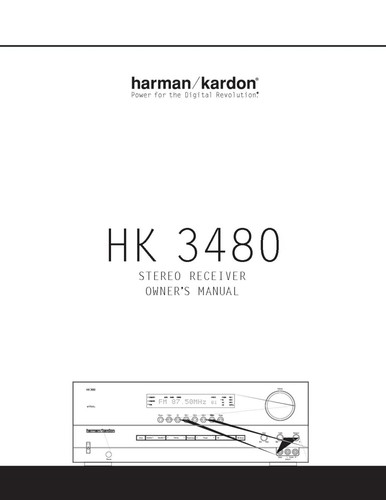 Harman kardon 3480 receiver - harman,