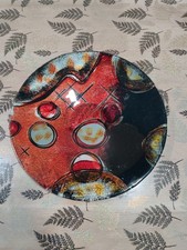 Centre de Table Coupe en Verre   Décor Vintage A Saisir 38 Centimètres Diamètre 