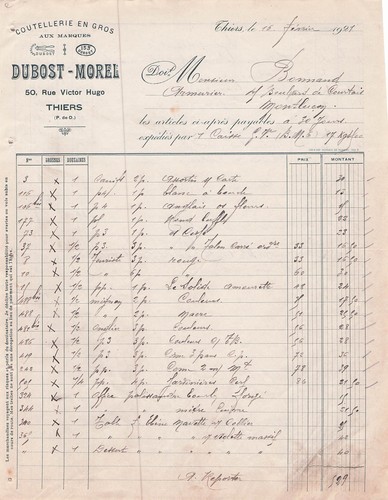 Thiers coutelier dubost - 63,