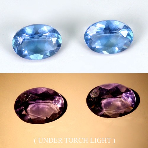 Paire 2pcs fluorite naturelle - 2pcs,
