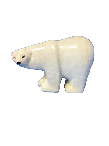 Figurine céramique ours blanc