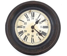 JAPY   HORLOGE MURALE ANCIENNE EN TÔLE   PENDULE MÉCANIQUE   FRANCE