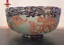 Grande coupe Victor SAGLIER et LEGRAS / MONTJOYE Art Nouveau Japonisant