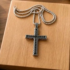 Collier Croix Homme Acier