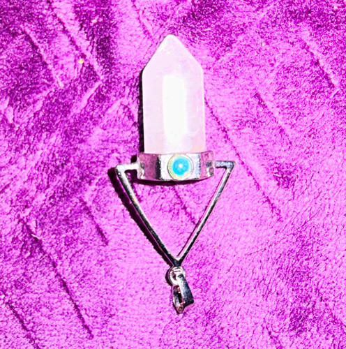 Clear quartz crystal pendant - quartz,
