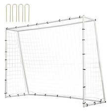 VEVOR Filet de Rebond Football Rebondisseur Entraînement Foot 242x184 cm Blanc