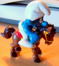 40221 super schtroumpf à cheval sans bascule smurf puffo puffi schtroumpfette