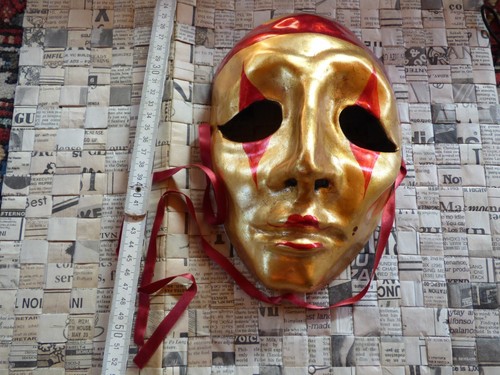 Mask pierrot dorata gianni - mask,