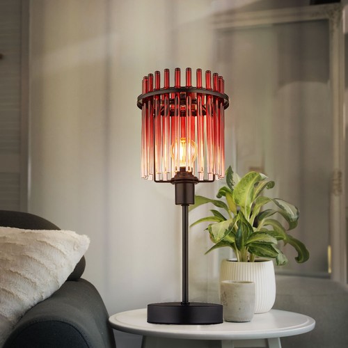 Lampe table chevet - de, rouge