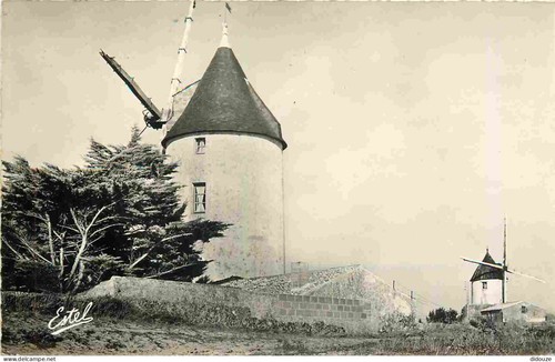 Carte postale moulin - moulin, vent