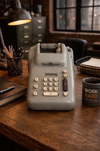 Vtg burroughs adding machine - vtg,