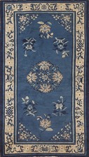 Bleu Art Déco Chinois Tapis