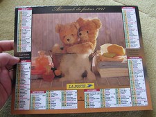 calendrier almanach du facteur 1997 - ours en peluche, nounours, teddy bear