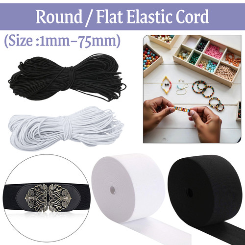 Blanc noir cordon élastique - blanc/noir,