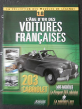 FASCICULE PEUGEOT 203 CABRIOLET "Age d'or des Voitures Française" 12 Pages