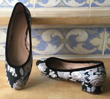 Ballerines Zara noir jacquard pointure 37 à petits talons 